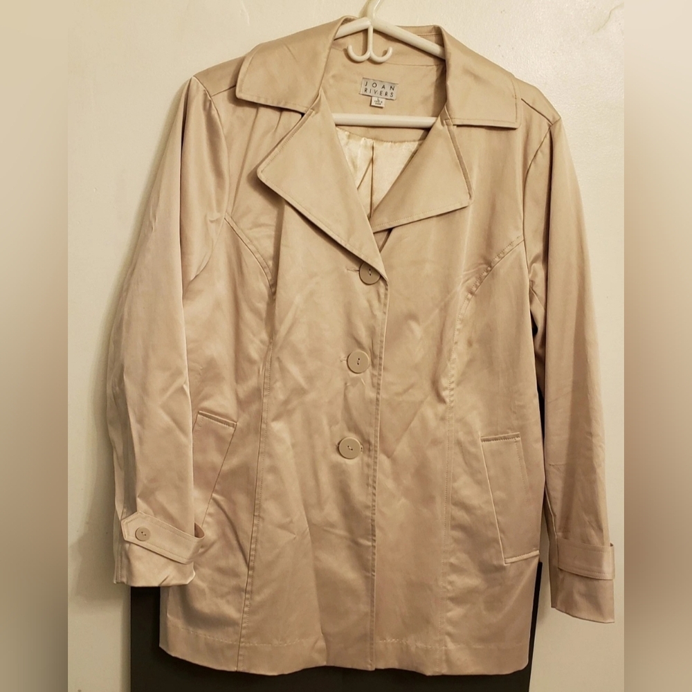 Joan Rivers Women's Tan Trench Coat